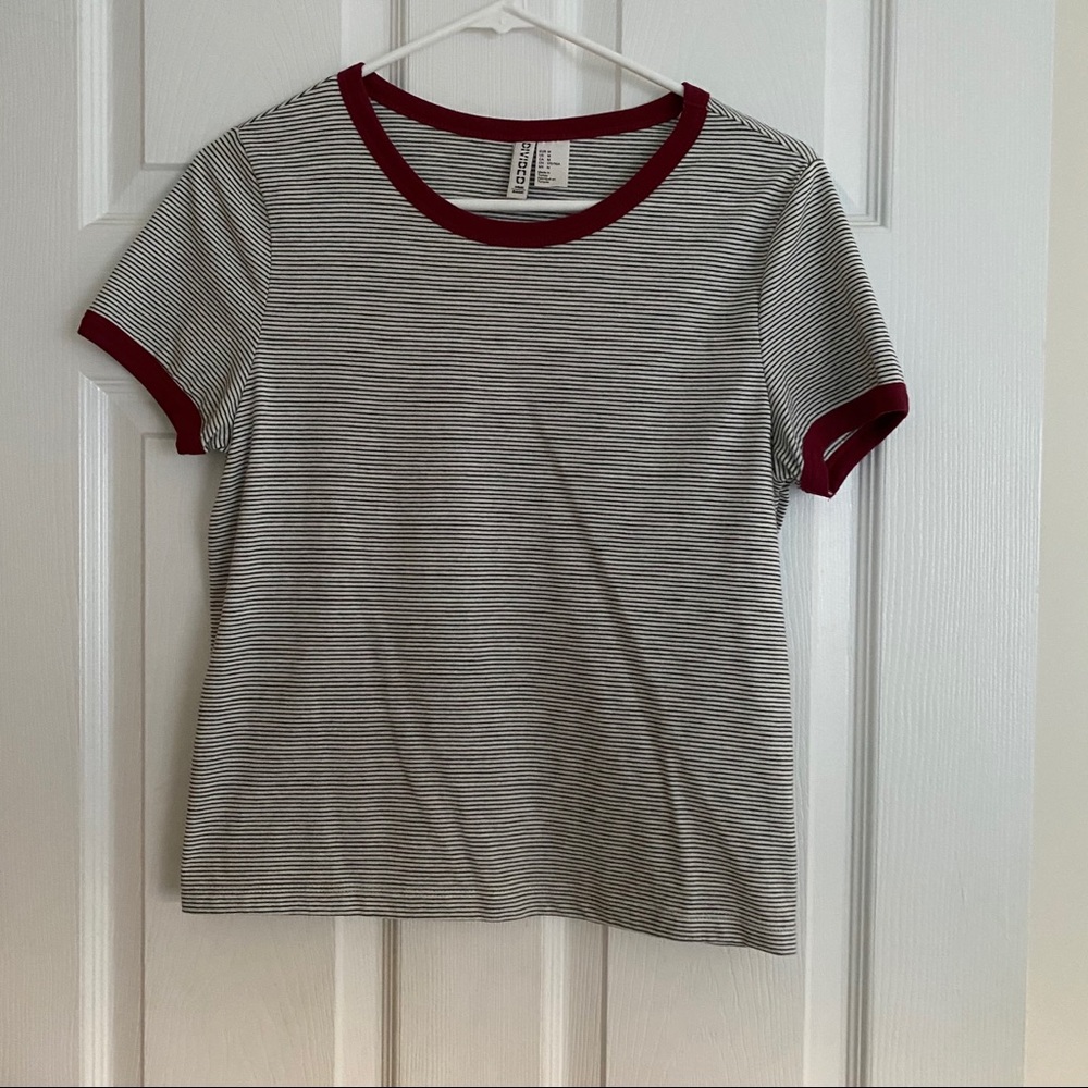 Striped short t shirt